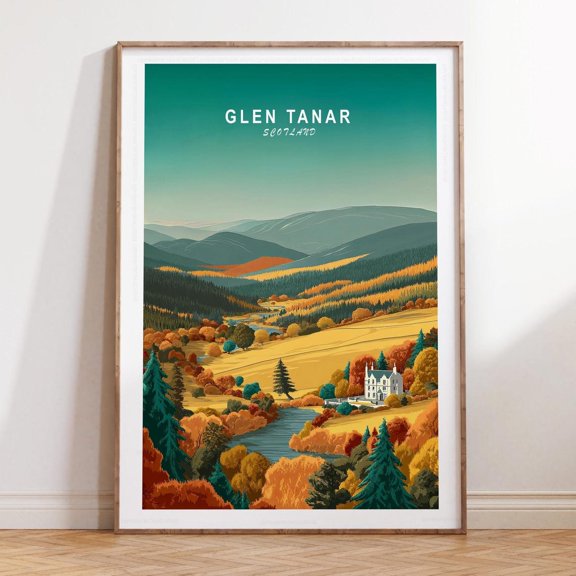 Glen Tanar Scotland Highland Forest Nature Print, Unframed Paper Print Size 8x12