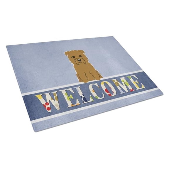 Glen of Imal Tan Welcome Glass Cutting Board - Large