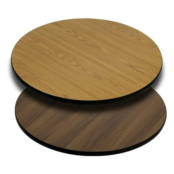 Glenbrook 24'' Round Table Top with Natural or Walnut Reversible Laminate Top Natural/Walnut 24" Round