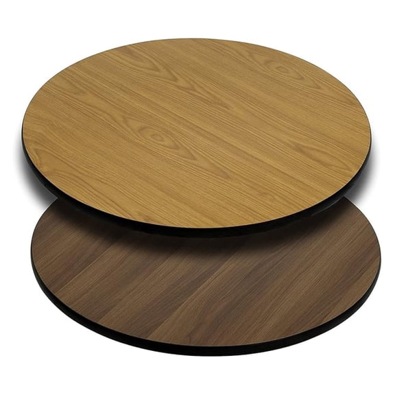 Glenbrook 24" Round Table Top with Natural or Walnut Reversible Laminate Top