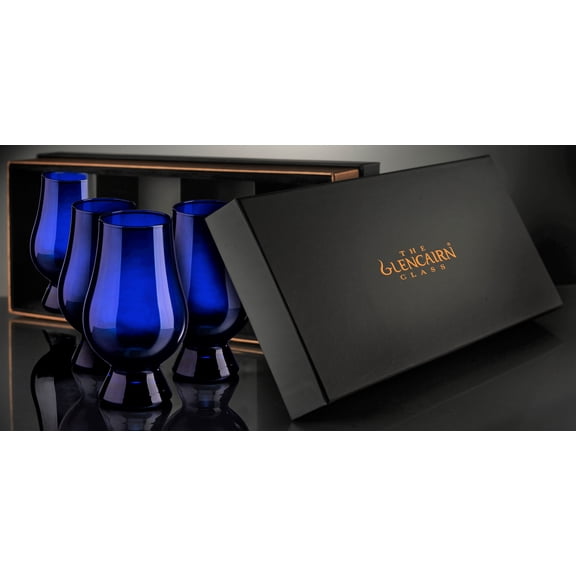 Glencairn Blue Whisky Glass, Set of 4 in Presentation Box