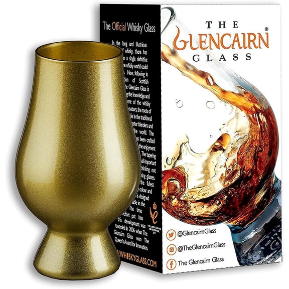 Glencairn Official Blind Tasting Crystal Whiskey Glass GOLD, Gift Box