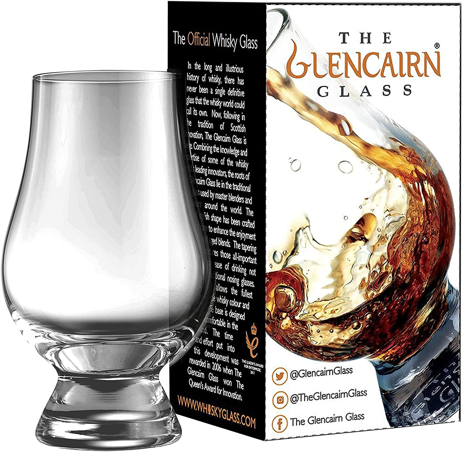 Glencairn Official Tasting Crystal Whiskey Glass CLEAR, Gift Box
