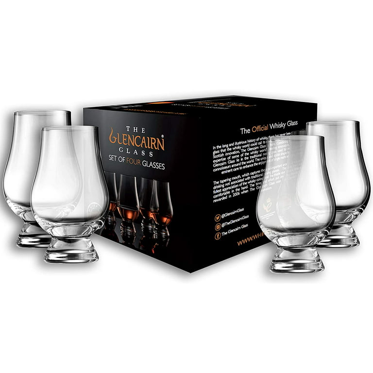 Glencairn Official Tasting Crystal Whiskey Glass CLEAR, (Set of 4) Gift Box