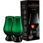 Glencairn Official Tasting Crystal Whiskey Glass GREEN, (Set of 2) Gift Box