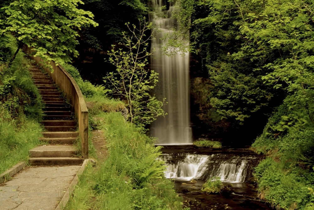 Glencar Waterfall County Leitrim Ireland Waterfall In Park Canvas Art - Richard Cummins Design Pics (36 x 24)