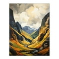 thumbnail image 1 of Glencoe Gorge Sunlight Breaking Through Clouds Oil Painting National Park Reserve Large Wall Art Poster Print Thick Paper 18X24 Inch, 1 of 5
