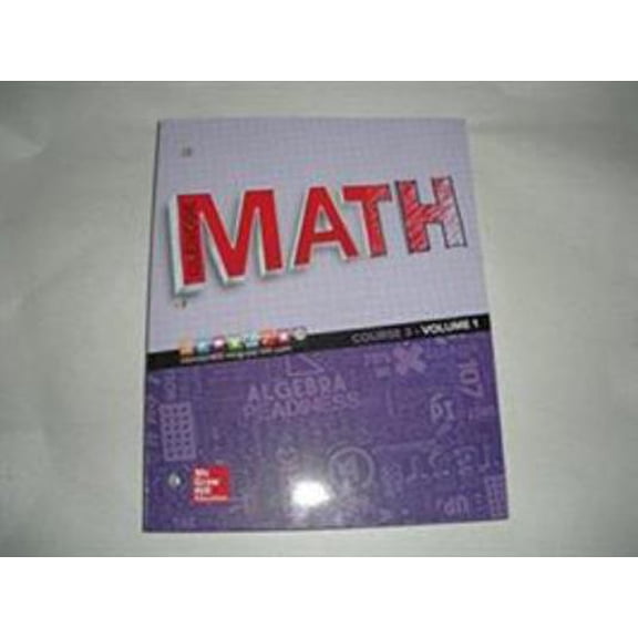 Pre-Owned Glencoe Math 2016, Course 3 Student Edition, Volume 1, (Paperback)