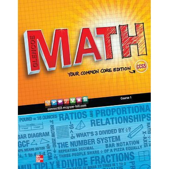 Pre-Owned Glencoe Math, Course 1, Student Edition, Volume 1 (Paperback) 0076605531 9780076605538
