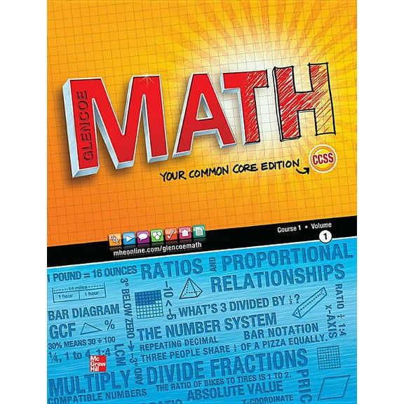 Glencoe Math, Course 1, Student Edition, Volume 1, (Paperback)
