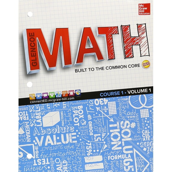 Glencoe Math, Course 1, Student Edition, Volume 1, (Paperback)