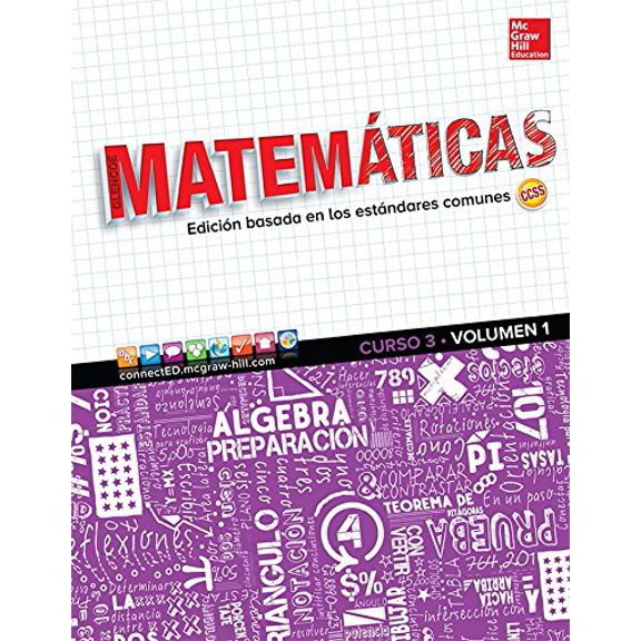 Pre-Owned Glencoe Math, Course 3, Volume 1, Spanish Student Edition (Math Applic & Conn Crse) Paperback