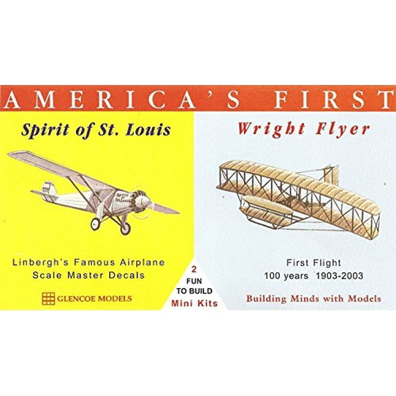 Glencoe Models 1:100 Scale America's First Spirit of St Louis/Wright Flyer by Glencoe Models