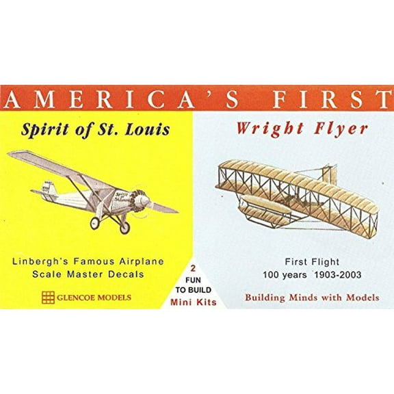 Glencoe Models 1:100 Scale America's First Spirit of St Louis/Wright Flyer by Glencoe Models