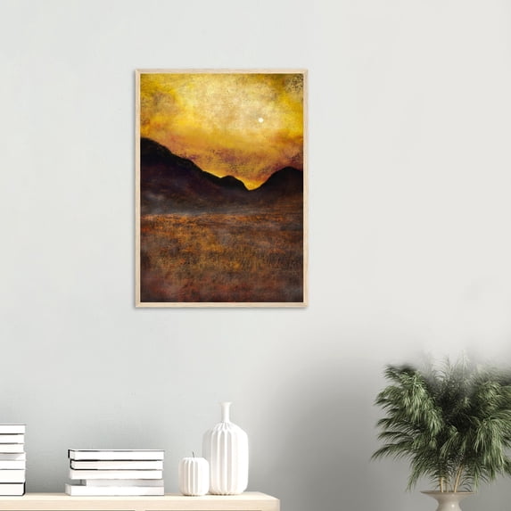 Glencoe Moonlight | Signed Fine Art Prints By Scottish Artist Hunter | Unframed or Varied Frames Available
