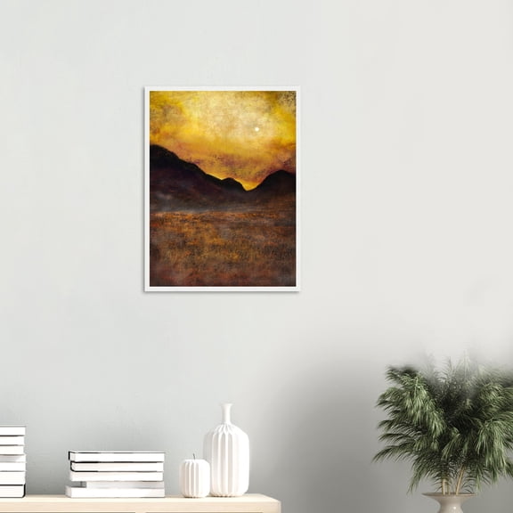 Glencoe Moonlight | Signed Fine Art Prints By Scottish Artist Hunter | Unframed or Varied Frames Available
