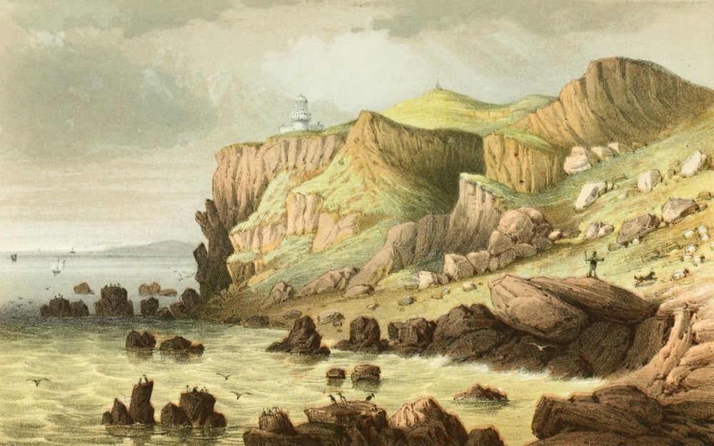 Glencreggan 1861 The Mull of Cantire Canvas Art - Edward Bradley (18 x 24)