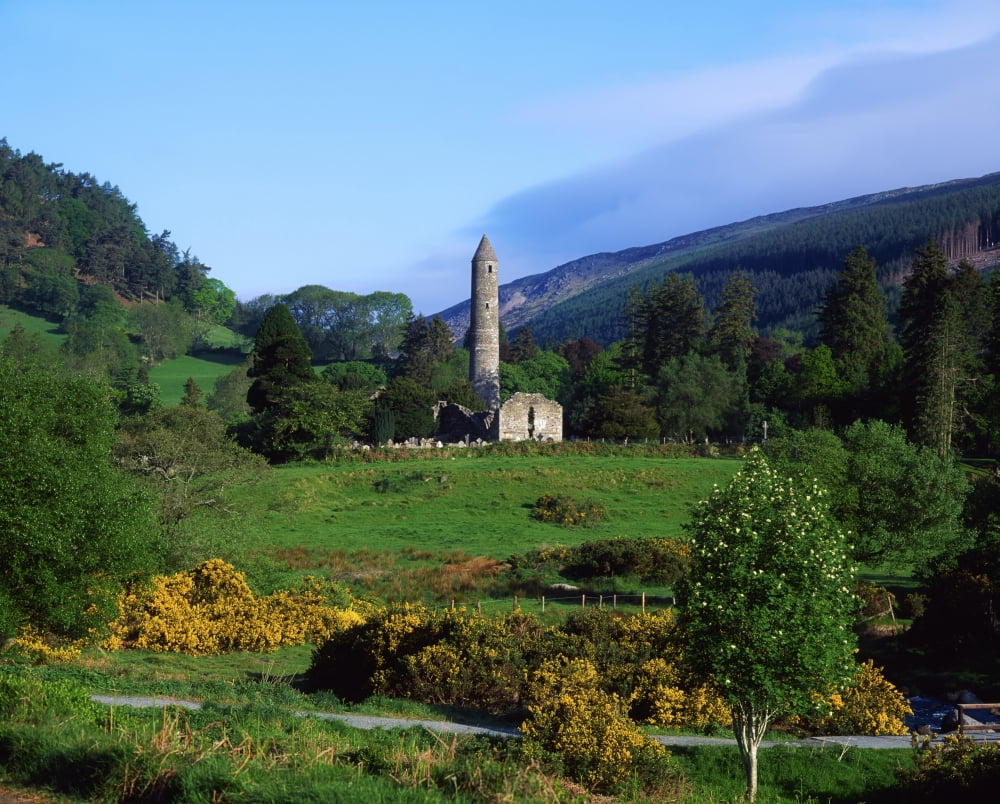 Glendalough Co Wicklow Ireland Canvas Art - The Irish Image Collection Design Pics (17 x 13)