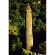 Glendalough  Co Wicklow  Ireland; Round Tower At Saint Kevins Monastic Site Poster Print