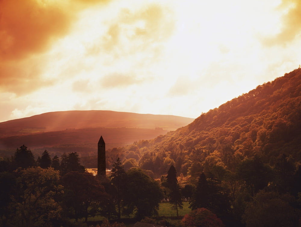 Glendalough County Wicklow Ireland Historic Monastic Site Canvas Art - The Irish Image Collection Design Pics (34 x 26)