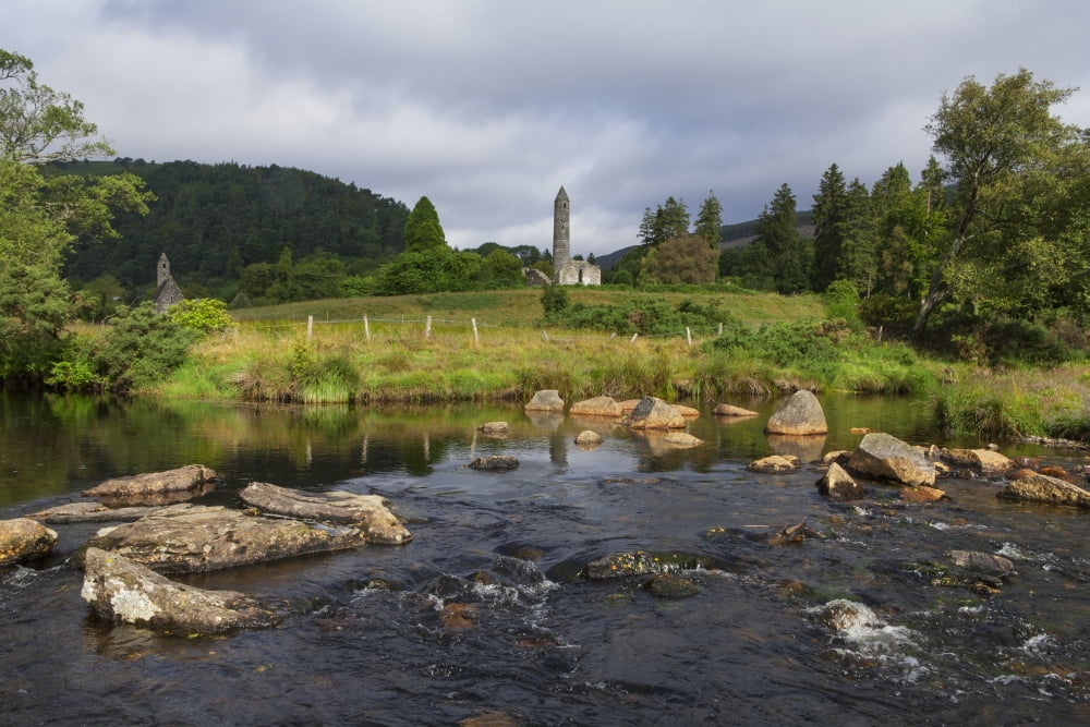 Glendalough monastery County Wicklow Ireland Canvas Art - Carl Bruemmer Design Pics (38 x 24)