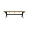 thumbnail image 1 of Glendora Outdoor Live Edge Dining Table in Eucalyptus Wood with Black Metal Base, 1 of 12