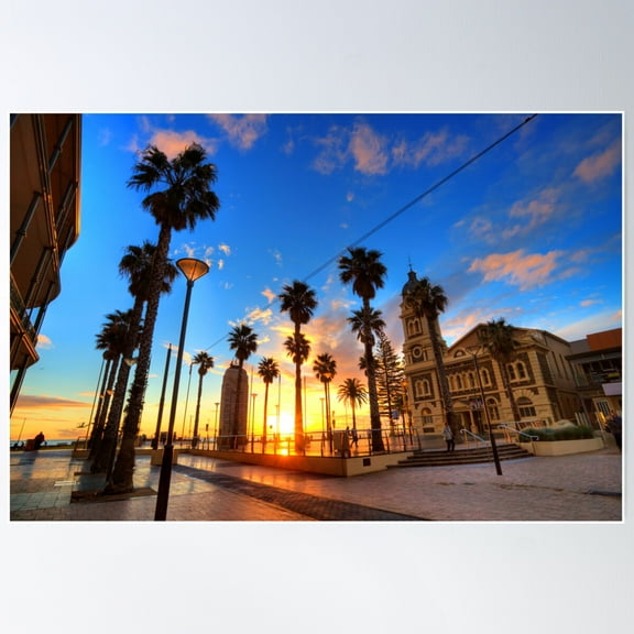 Glenelg Adelaide Poster Wall Art, Modern Wall Decor For Living Room Bedroom, 8x12 UNFRAMED