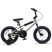 Glengo 14 Inch Kids Bike BMX Style Bicycle with Training Wheels Coaster Brake,Army Green