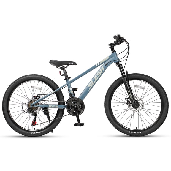 Glengo Kids Mountain Bike 24 Inch 21-Speed with Front Suspension and Disc Brakes,Navy Blue