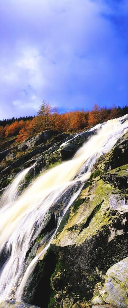 Glenmacnass Waterfall Co Wicklow Ireland Canvas Art - The Irish Image Collection Design Pics (12 x 30)