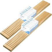 Glenmal 2 Pcs Wooden Name Badge Holder ID Badge Tray Organizer ID Tag Name Badge Organizer Name Tag Holders ID Card Sign Tag Decor Supplies for Office Business23.6 x 3.5 x 0.8 Inch,Natural Color