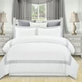 thumbnail image 1 of Glenmont Cotton 3-Piece Duvet Cover Set by Blue Nile Mills, Full/Queen, White, 1 of 3