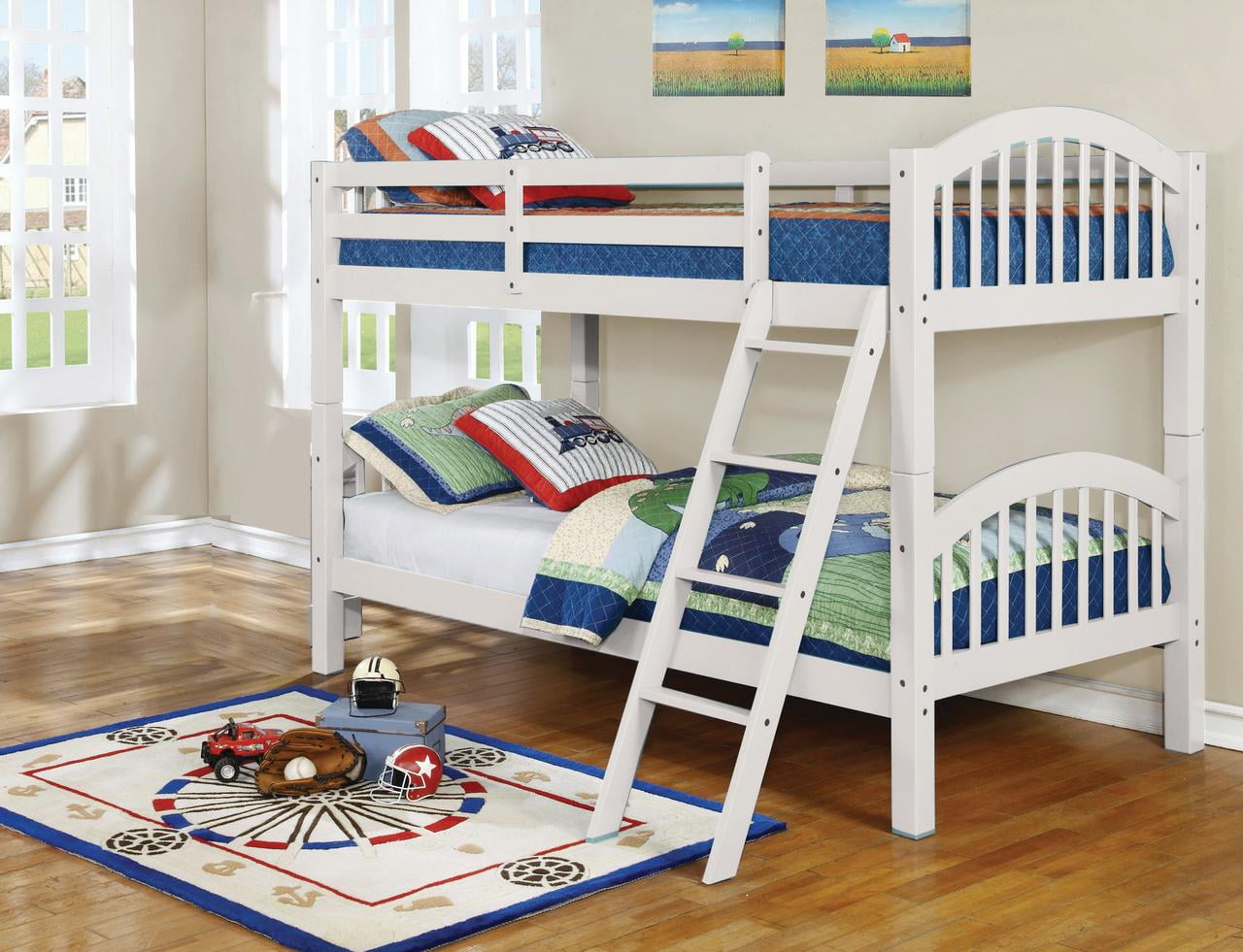 Glenmount Convertible Twin Arched Bunk Bed