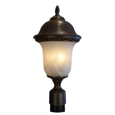 Special Lite Products Glenn Aire Large Post Mount Light with Alabaster Glass