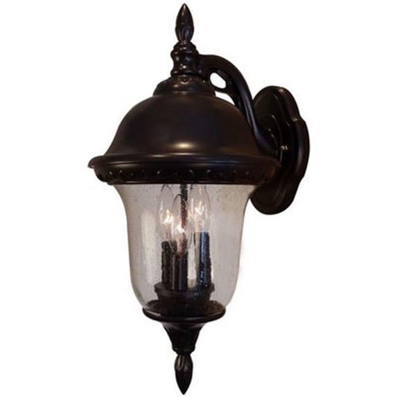 Glenn Aire Large Bottom Mount Light with Seedy Glass, Oil Rubbed Bronze
