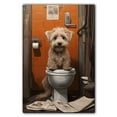 thumbnail image 1 of Glenofimaal Terrier Dog Bathroom Wall Decor, Funny Bathroom Wall Art Prints, Farmhouse Bathroom Canvas Wall Art, Bathroom Decorations, Kids Bathroom Pictures for Wall, 1 of 4