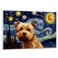thumbnail image 1 of Glenofimaal Terrier Dog Canvas Van Gogh Starry Night Wall Art Gifts Canvas Wall Art Frame Music Artist Customized Canvas Framed Photo Art Work For The Bedroom(Gifts For Dog Lover ), 1 of 6