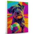 thumbnail image 1 of Glenofimaal Terrier Dog Volleyball Art Stretched Canvas Size 8x12 – Glenofimaal Terrier Dog Playing Volleyball Wall Art, Dog Lover Canvas, Sports Theme Decor for Living Room, 1 of 5