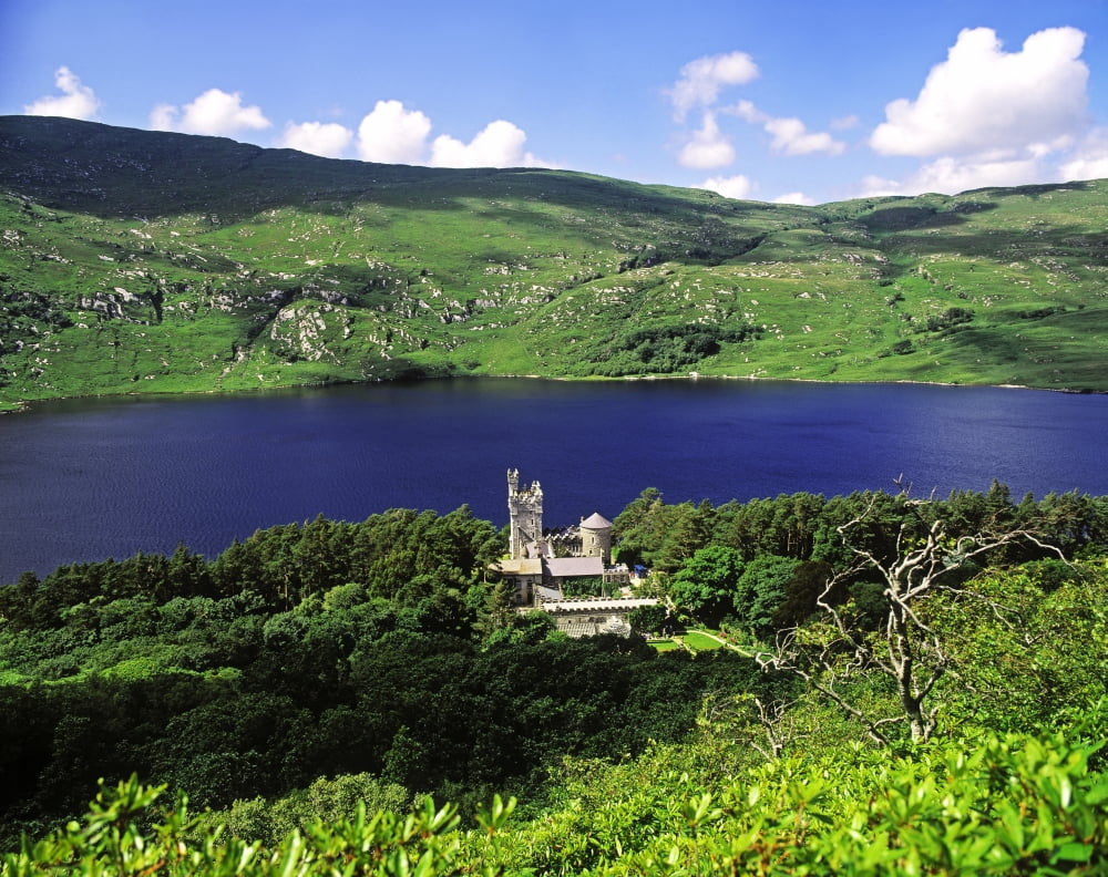 Glenveagh Castle Lough Veagh Glenveagh National Park Co Donegal Ireland 19Th Century Castle Canvas Art - The Irish Image Collection Design Pics (32 x 24)