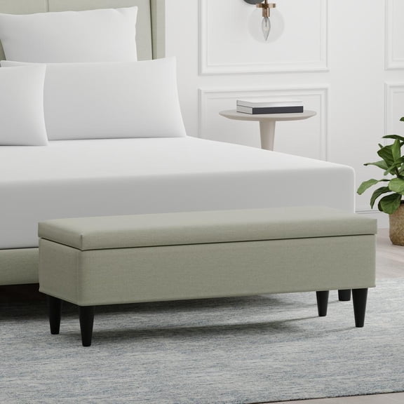 Glenwillow Home 46.5" Upholstered Storage Bench - Beige