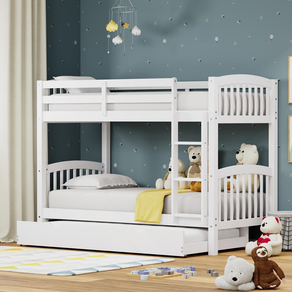 Glenwillow Home Arca Wood Twin/Twin Bunk Bed & Trundle White