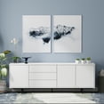 thumbnail image 1 of Atlas 78" x 28" Highboy Modern TV Stand Cabinet And Sideboard - White Frame, White Door/Drawers, Black Base, 1 of 8