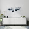 thumbnail image 1 of Atlas 78" x 28" Highboy Modern TV Stand Cabinet And Sideboard - Grey Frame, White Door/Drawers, Black Base, 1 of 8