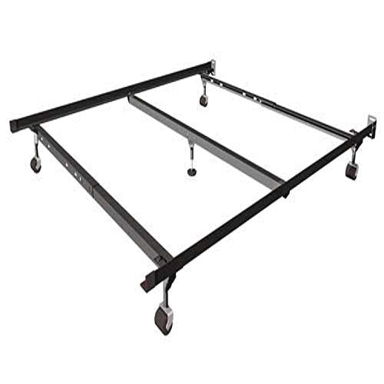 Glenwillow Home I-115PR Insta-Lock Bed Frame with Wheels - Queen