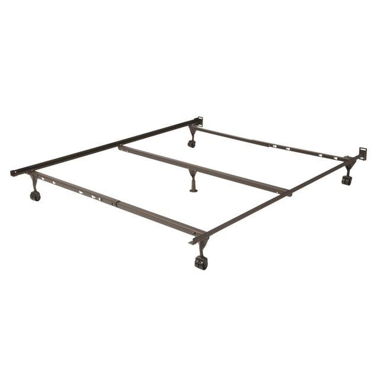 Glenwillow Home I115PR InstaLock Bed Frame with Wheels Queen Size