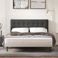 thumbnail image 1 of Glenwillow Home Kaya Upholstered Headboard Queen - Gray, 1 of 7