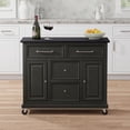 thumbnail image 1 of Glenwillow Home Kitchen Cart in Black with Black Granite Top, 1 of 7