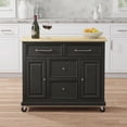 thumbnail image 1 of Glenwillow Home Kitchen Cart in Black with Wood Top, 1 of 5
