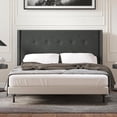 thumbnail image 1 of Glenwillow Home MCM Upholstered Headboard, Grey, Full/Queen, 1 of 7