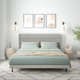 thumbnail image 1 of Pax Sleak Wingback Upholstered Headboard, Stone, King/California King, 1 of 7